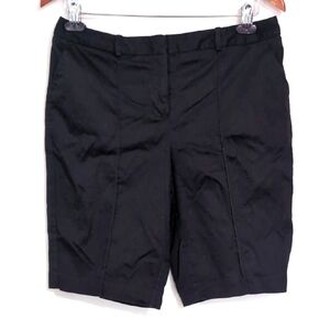Worthington Black Front Seam Bermuda Dress Shorts Size 8